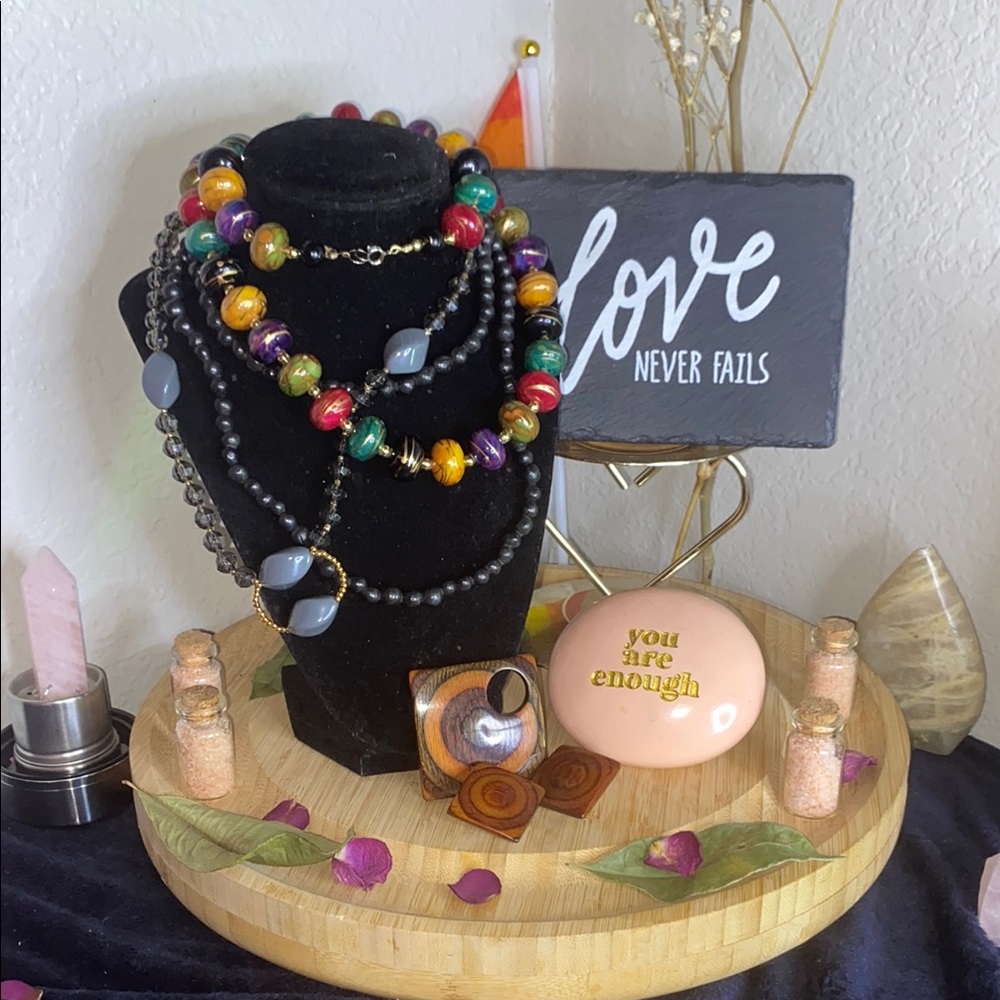 Colorful Beaded Necklace Set
